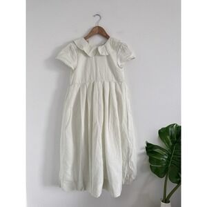 Strasburg Vintage Short Sleeves Linen Cotton Blend Dress Size 14Y